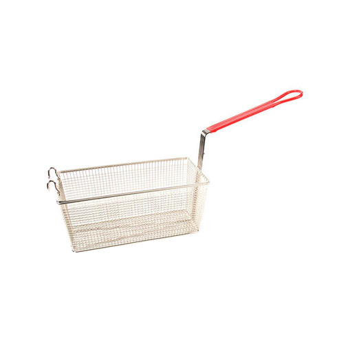 Fry Basket, Double, 13 X 6.5 X 5.75, Red Handle