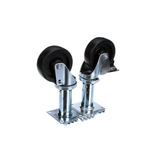 Swivel Plate Caster, Set Of 2, 1 Locking, 1 Non-Locking